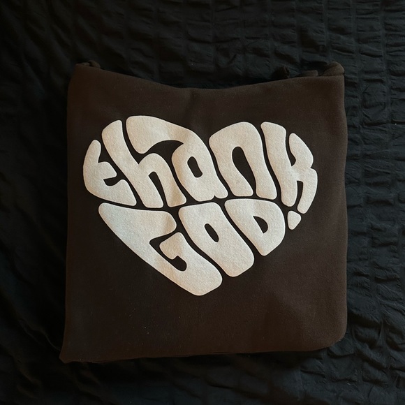 Brown “Thank God” hoodie - Picture 2 of 2